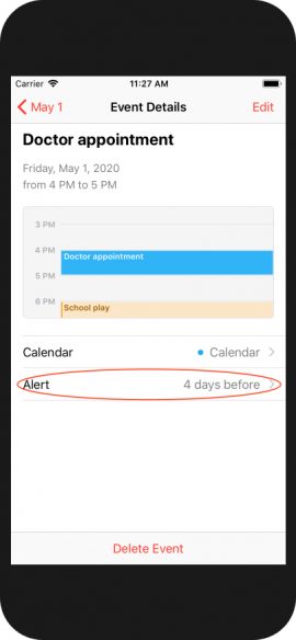 Custom Alerts Automatically Updates Alerts in the iPhone Calendar App